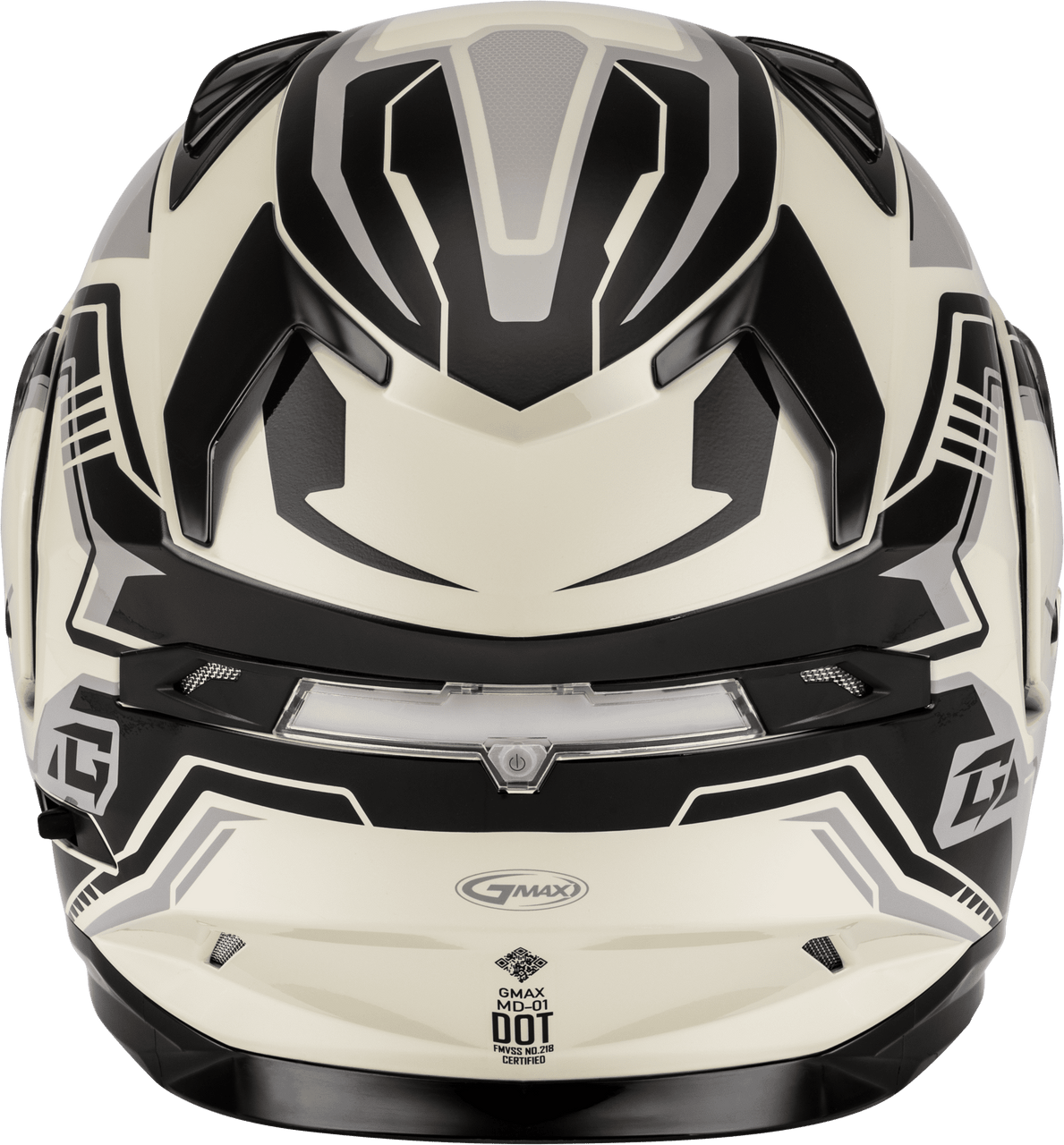 Gmax-MD-01S-Transistor-Snow-Modular-Helmet-White-Grey-Black-rear-view