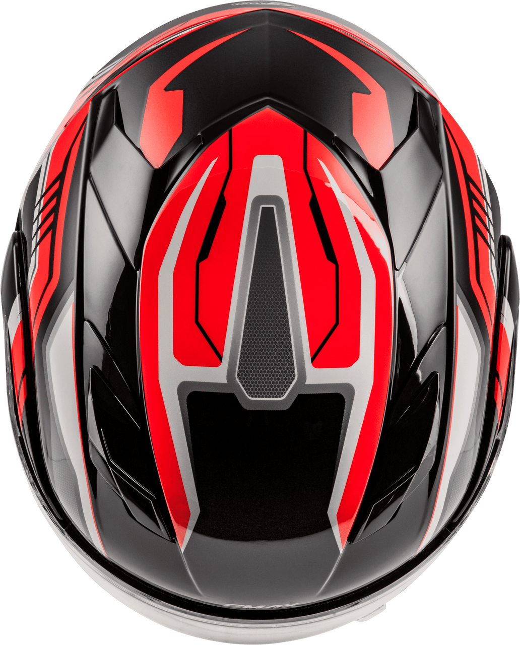 Gmax-MD-01S-Transistor-Snow-Modular-Helmet-Black-Red-Top-View