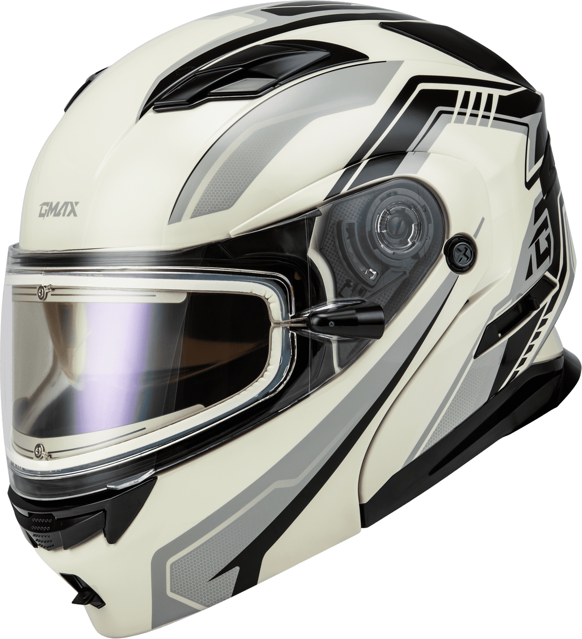 Gmax-MD-01S-Transistor-Snow-Modular-Helmet-with-Electric-Shield-White-Grey-Black-main