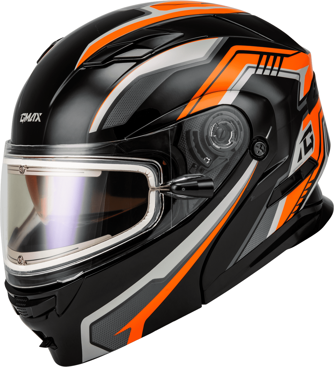 Gmax-MD-01S-Transistor-Snow-Modular-Helmet-with-Electric-Shield-Black-Orange-main