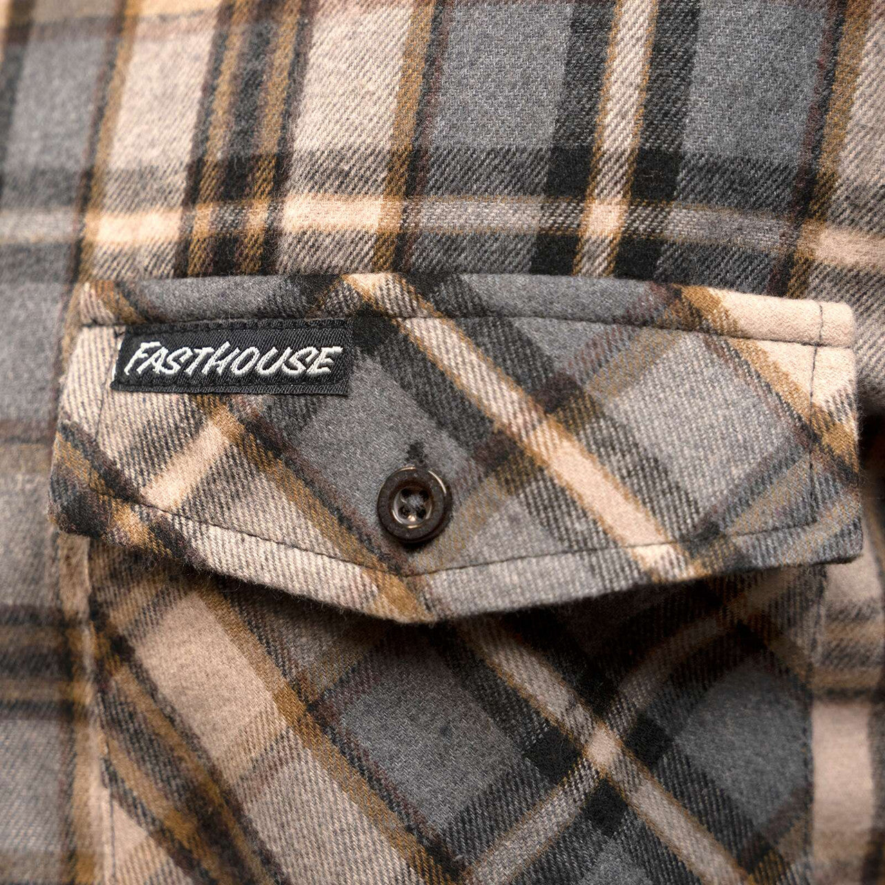 Fasthouse-Saturday-Night-Special-Flannel-Shirt-Beige-detail