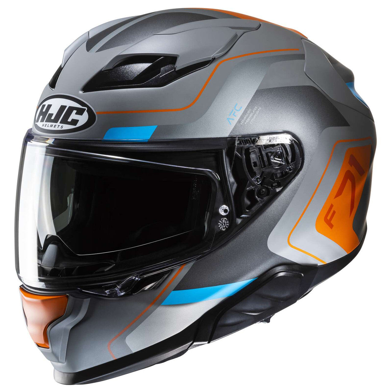 HJC-F71-Arcan-Full-Face-Motorcycle-Helmet-Black-Grey-Orange-Main