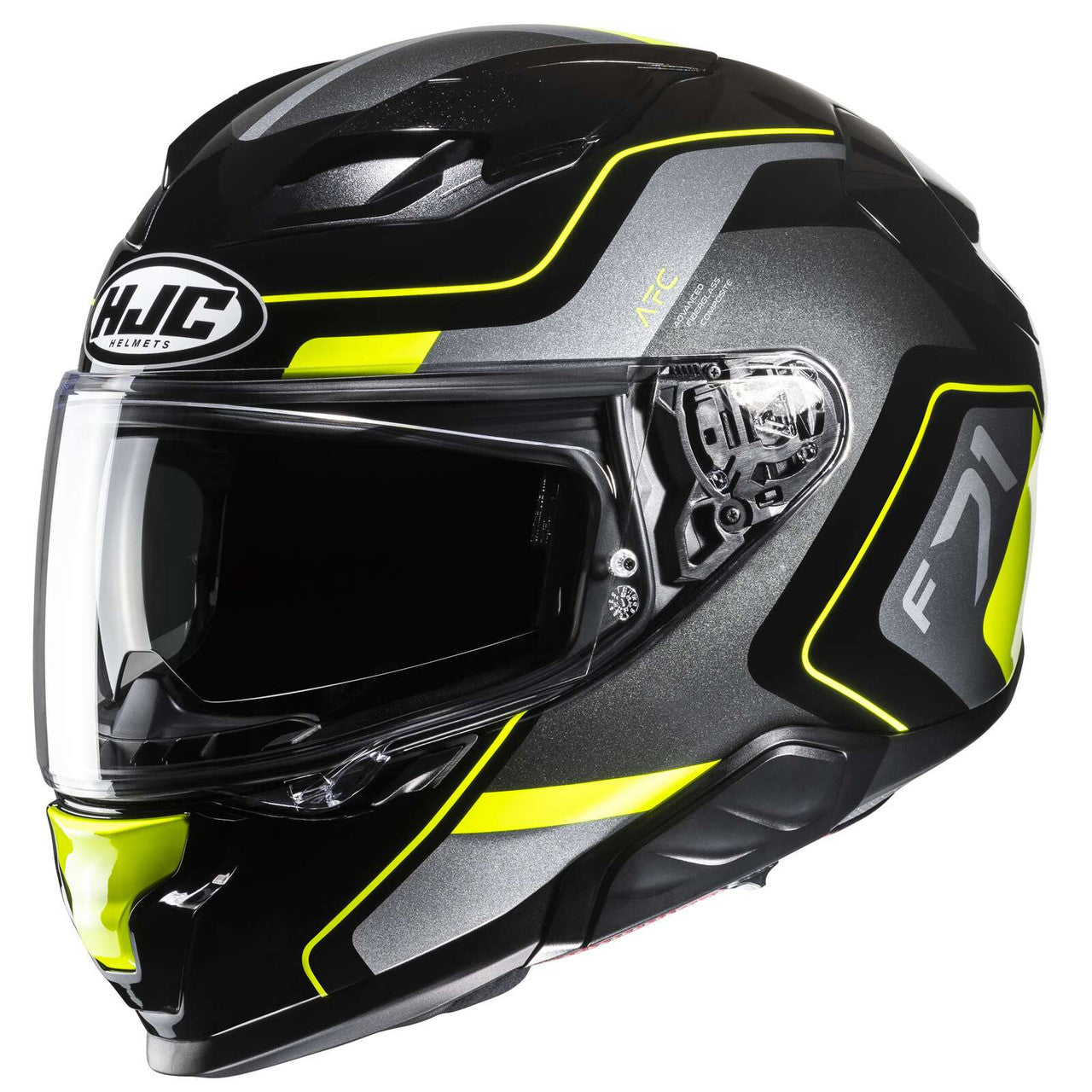 HJC-F71-Arcan-Full-Face-Motorcycle-Helmet-Black-Hi-Viz-Main