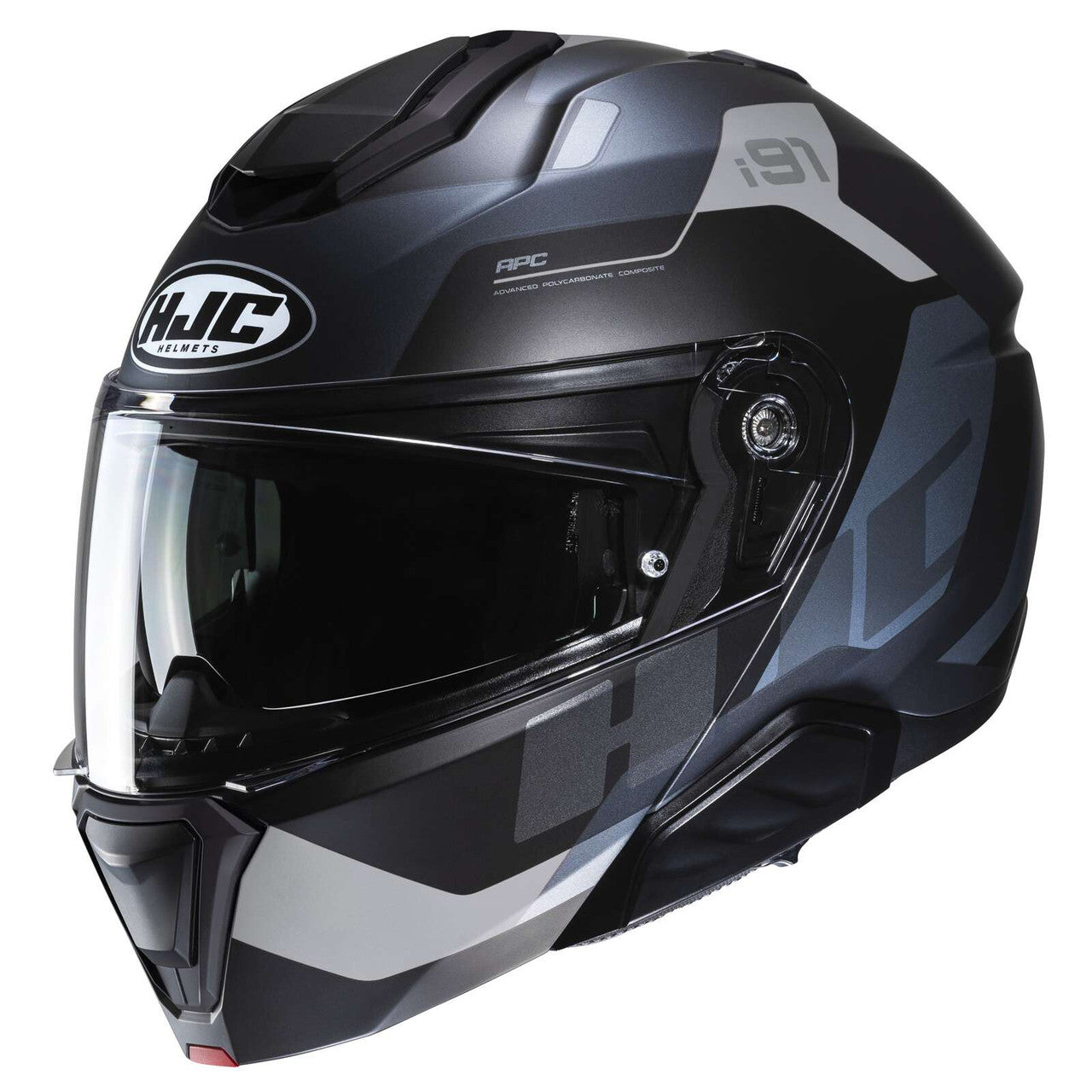 HJC-i91-Carst-Modular-Motorcycle-Helmet-Black-Grey-Main