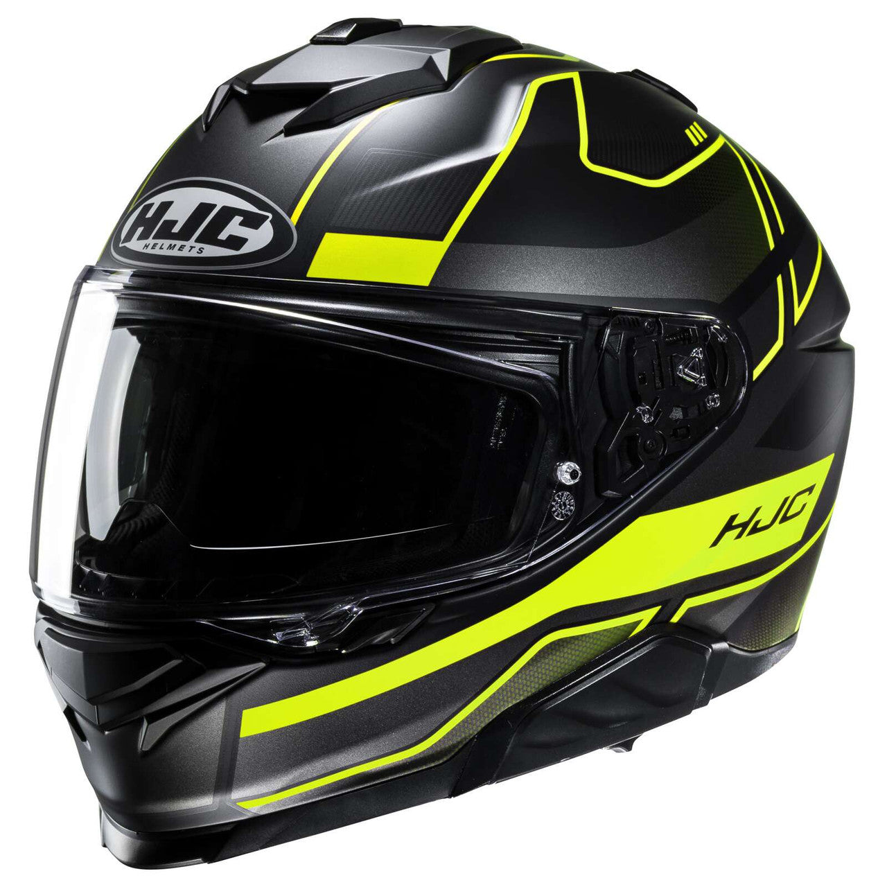 HJC-i71-Iorix-Full-Face-Motorcycle-Helmet-Black-Hi-Viz-Main