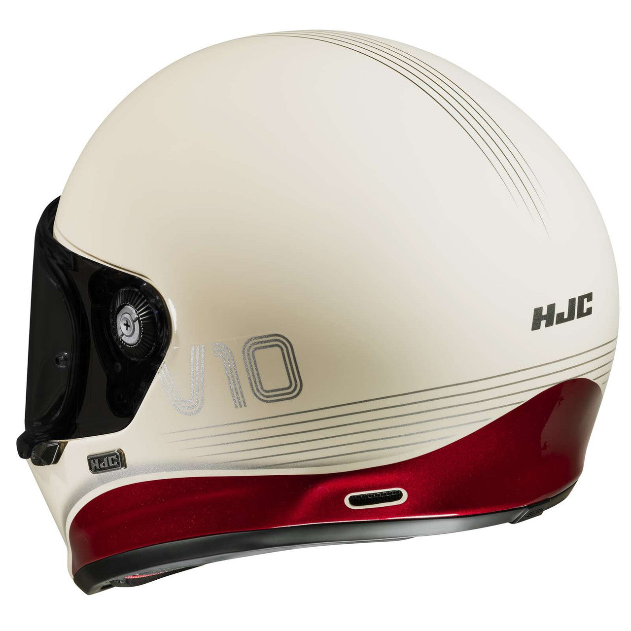 HJC-V10-Tami-Full-Face-Motorcycle-Helmet-White-Red-rear-view