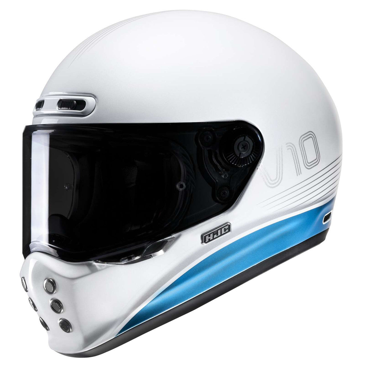 HJC-V10-Tami-Full-Face-Motorcycle-Helmet-White/Blue-Main