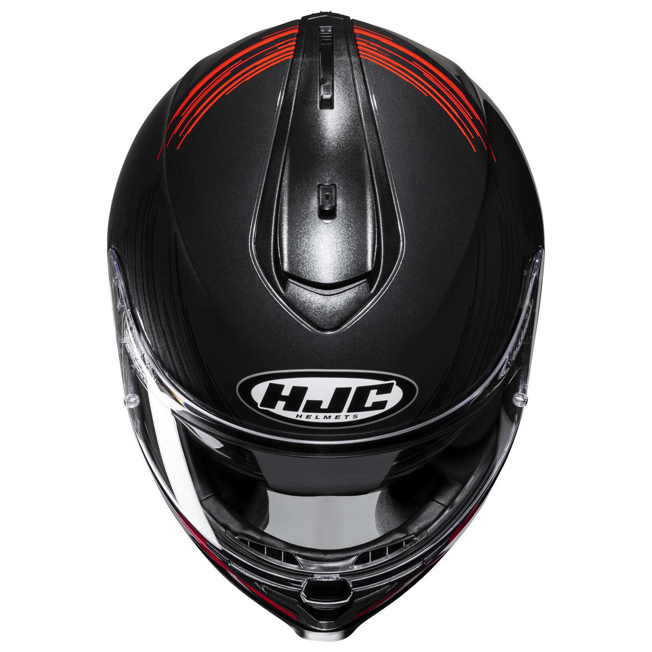 HJC-C70-Sway-Full-Face-Motorcycle-Helmet-Black-Red-top-front-view