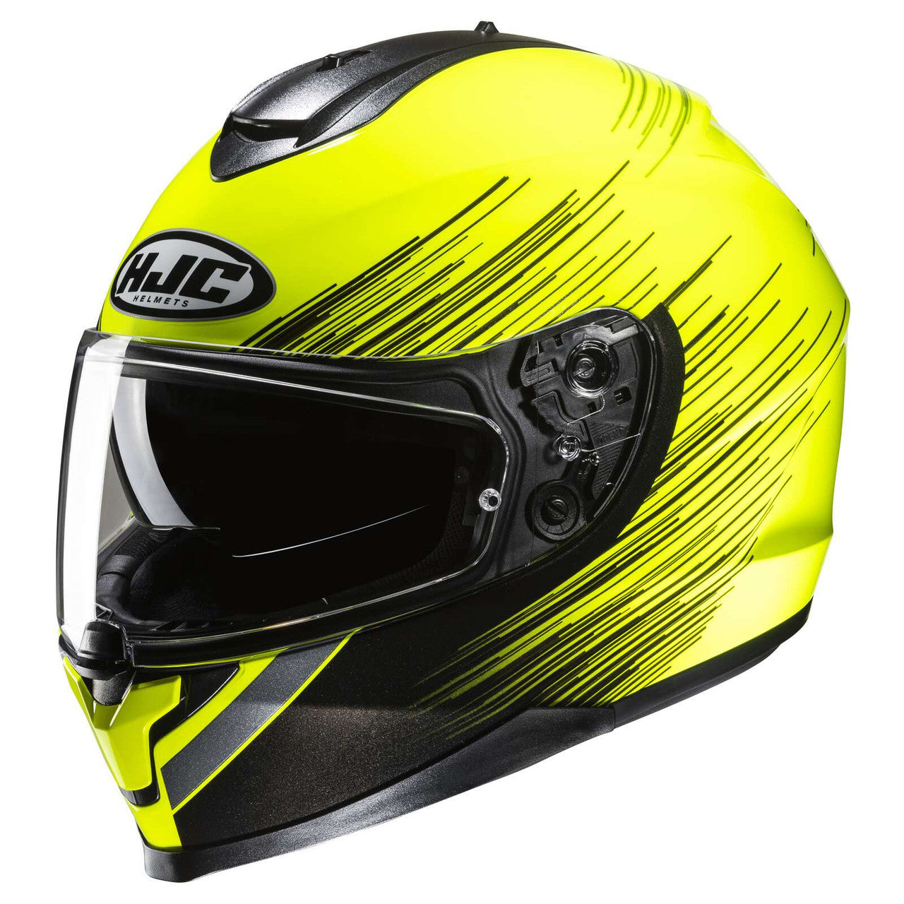 HJC-C70-Sway-Full-Face-Motorcycle-Helmet-Black-Hi-Viz-Main