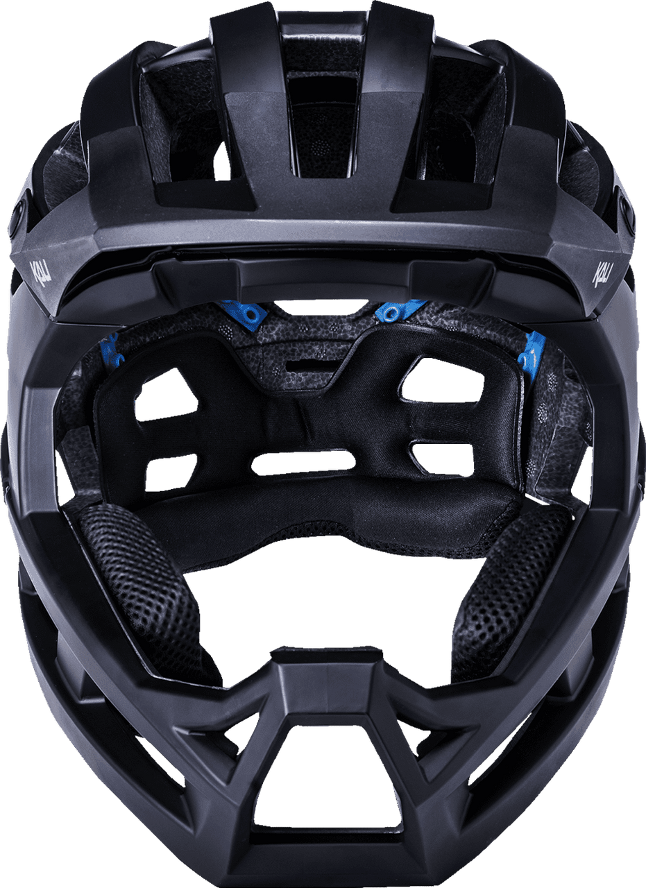 Kali-Invader-2.0-Solid-Full-Face-Bicycle-Helmet-Matte-Black-front-view