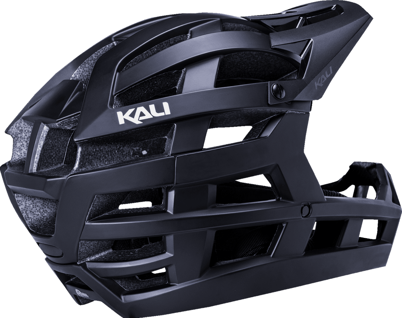 Kali-Invader-2.0-Solid-Full-Face-Bicycle-Helmet-Matte-Black-back-view