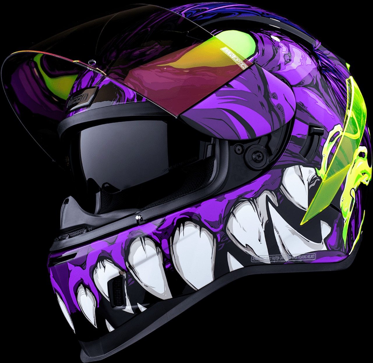 Icon-Airform-Mips-Manik'RR-Purple-Full-Face-Motorcycle-Helmet-front-open-visor-view