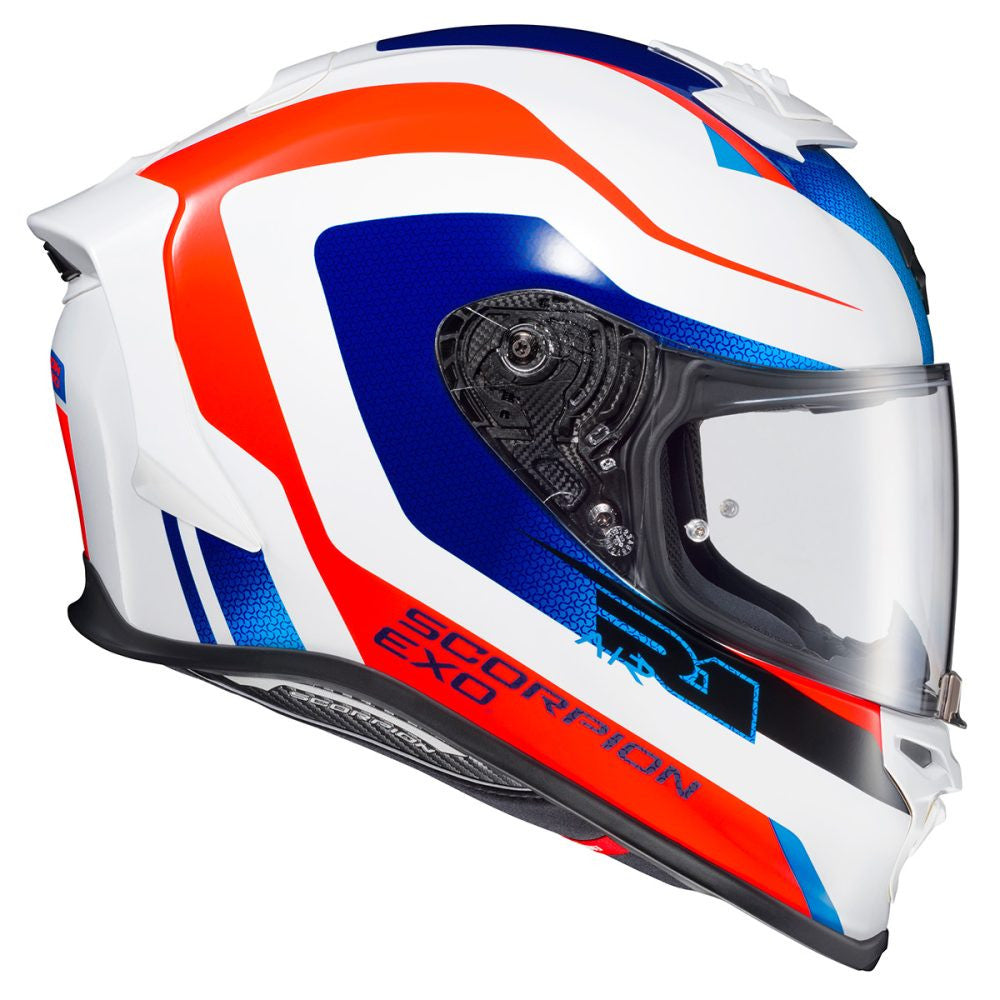 Scorpion-EXO-R1-Air-Hive-Full-Face-Motorcycle-Helmet-White-Red-Blue-side-view