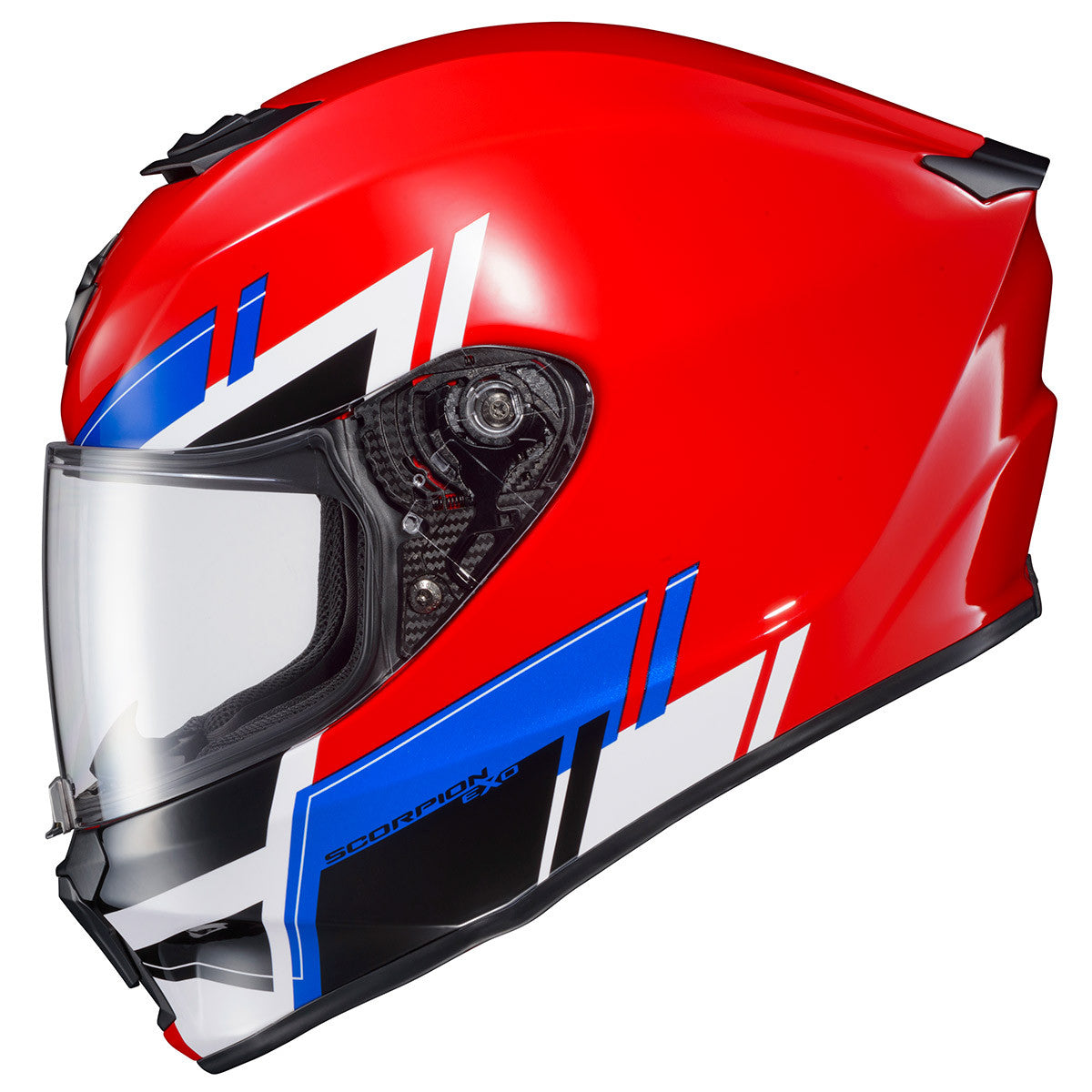 Scorpion-EXO-R420-Pace-Full-Face-Motorcycle-Helmet-Red-Blue-left-side-view