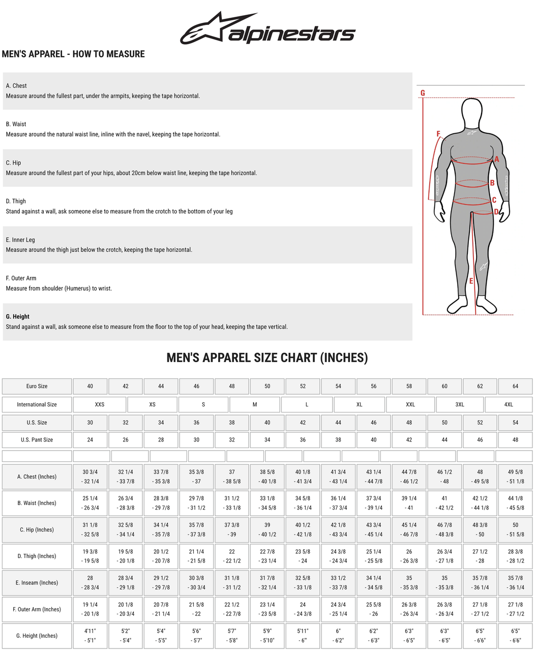 Alpinestars-T-GP-Plus-R-v4-Airflow-Motorcycle-Jacket-size-chart