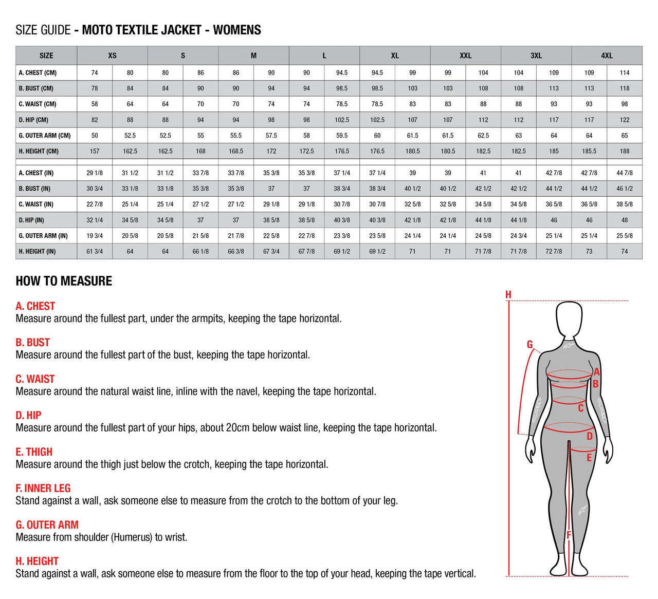 Alpinestars-Stella-Andes-Air-Drystar-Motorcycle-Jacket-size-chart