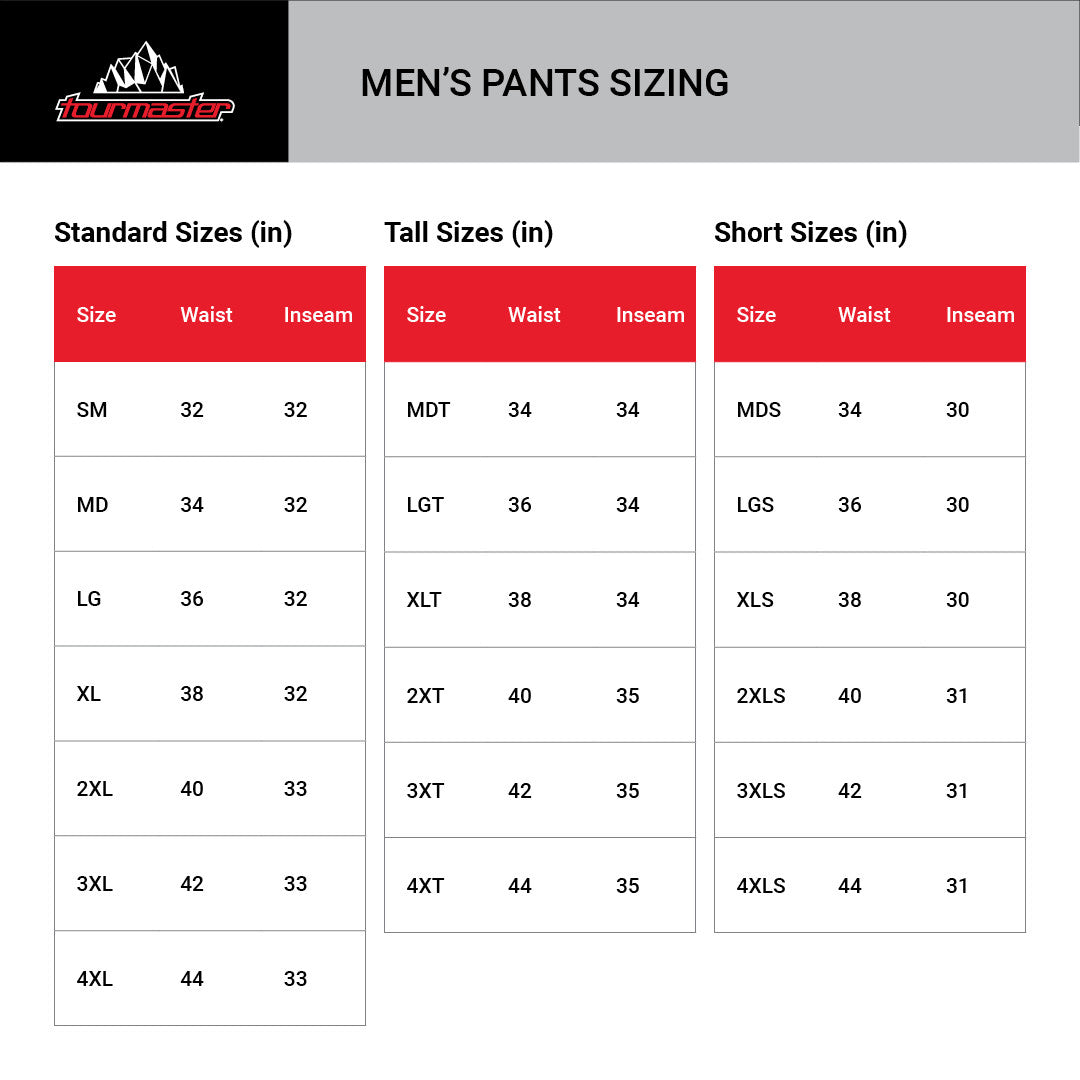 Tour-Master-Draft-Air-Motorcycle-Pants-size chart