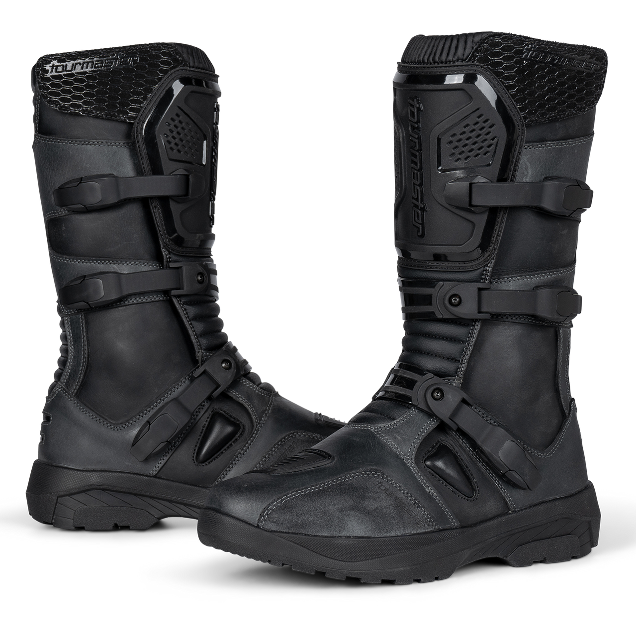 Tour-Master-Highlander-ADV-Motorcycle-Boots-Black-Grey-side-angle