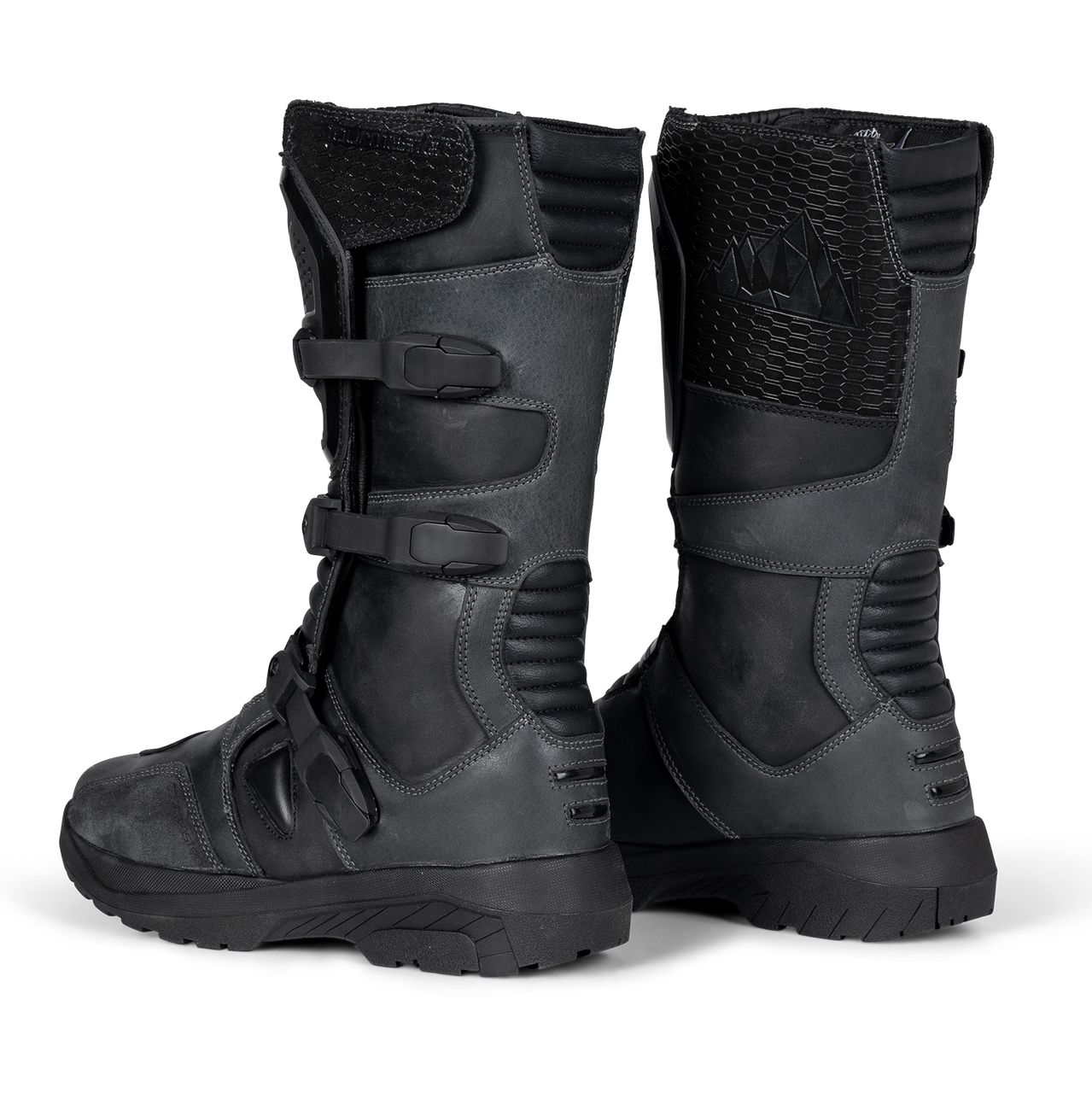 Tour-Master-Highlander-ADV-Motorcycle-Boots-Black-Grey-back-side-angle