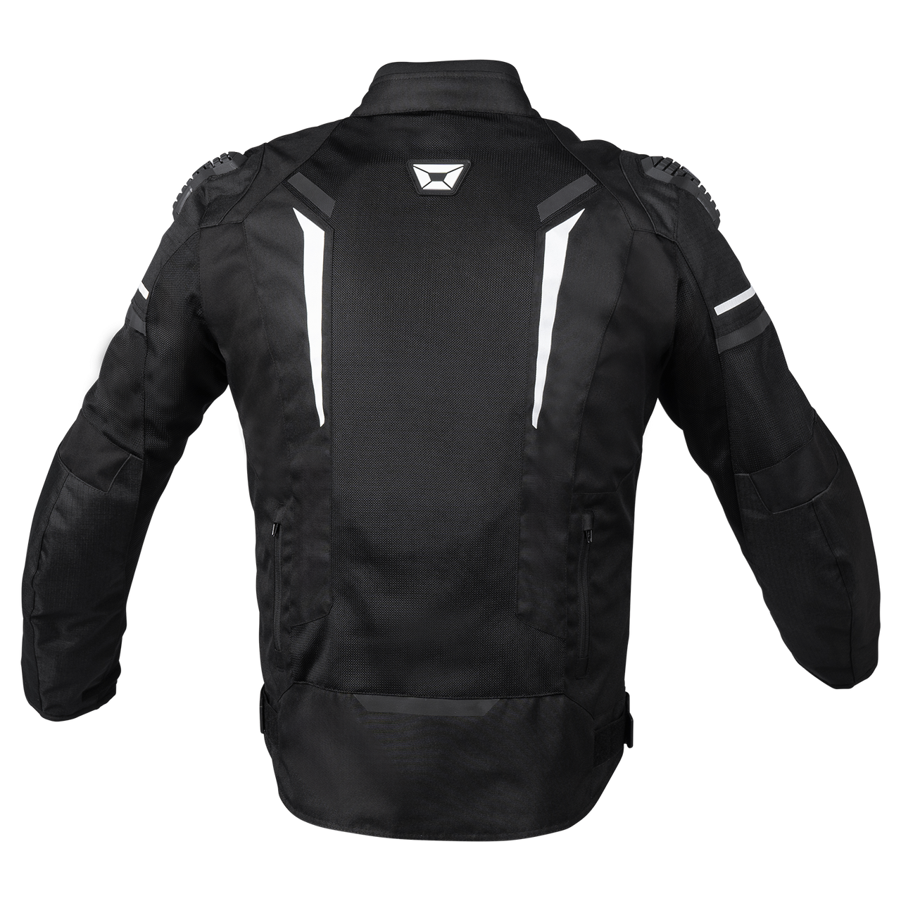 Cortech-Mens-Hyper-Flo-Air-2.0-Motorcycle-Jacket-Black-White-back-view