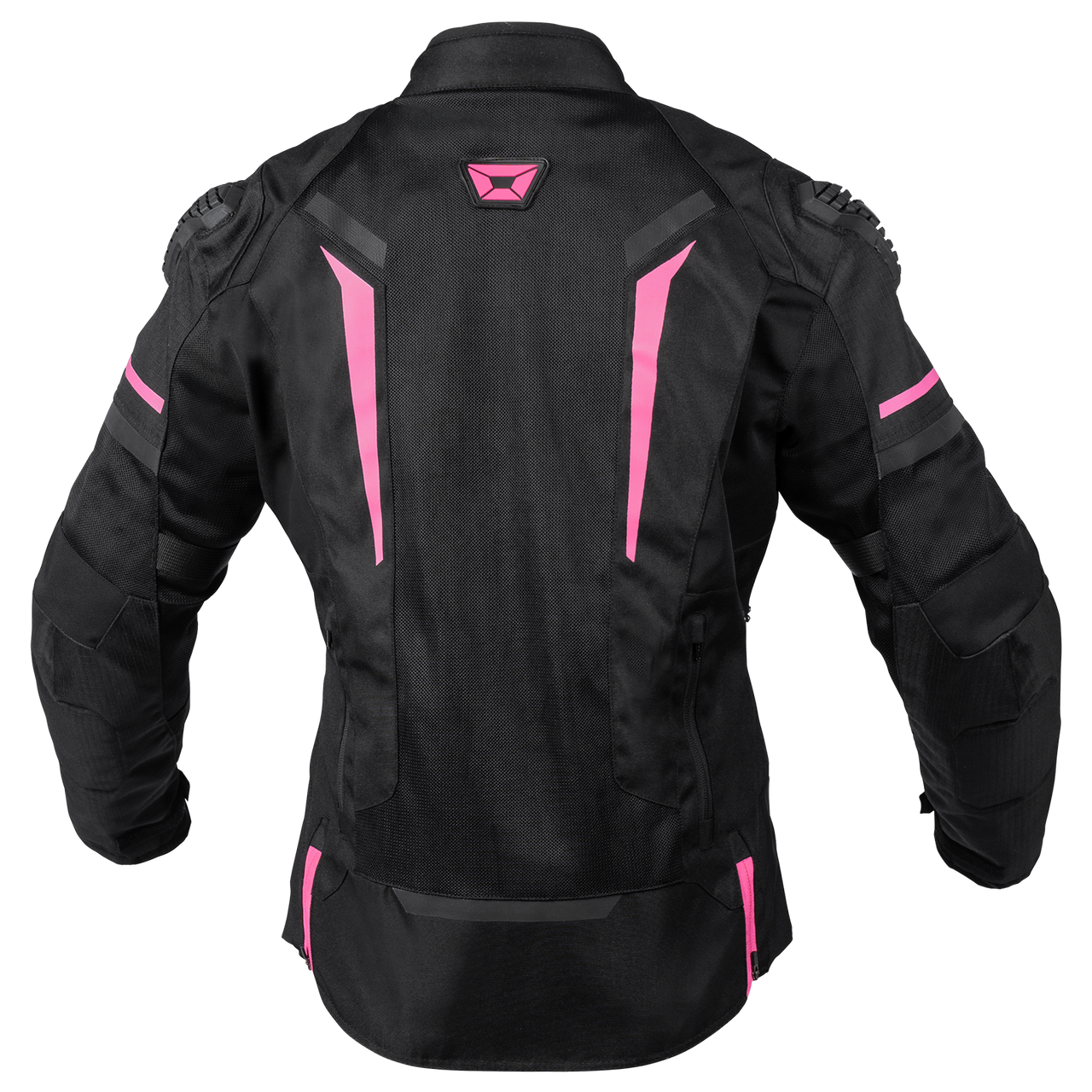 Cortech-Women’s-Hyper-Flo-Air-2.0-Motorcycle-Jacket-Black-Pink-back-view