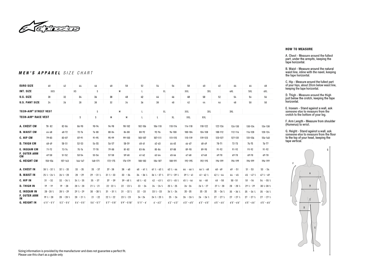 Alpinestars-Dyno-Leather-Motorcycle-Jacket-size chart