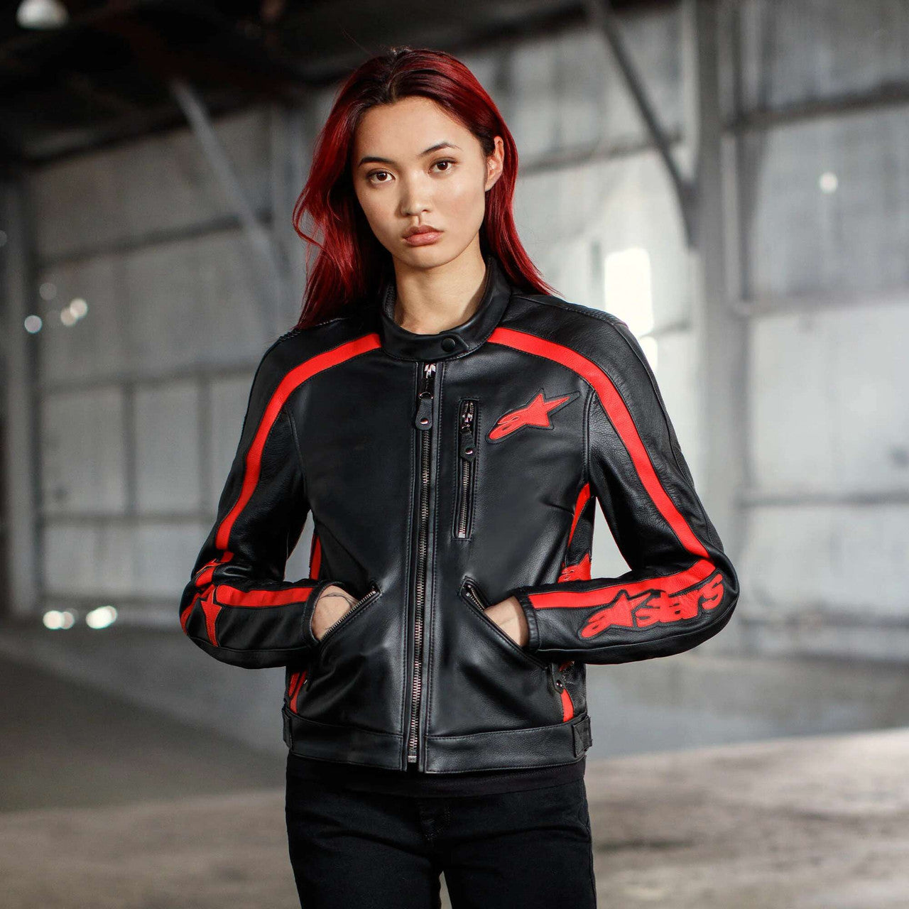 Alpinestars-Stella-Dyno-Leather-Motorcycle-Jacket-black-red-pic