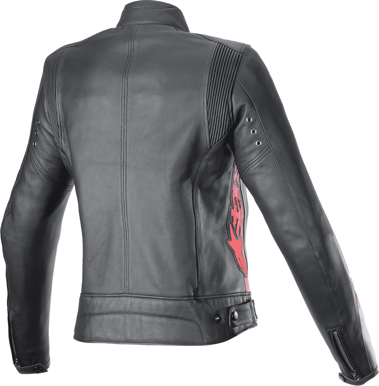 Alpinestars-Stella-Dyno-Leather-Motorcycle-Jacket-black-red-back-view