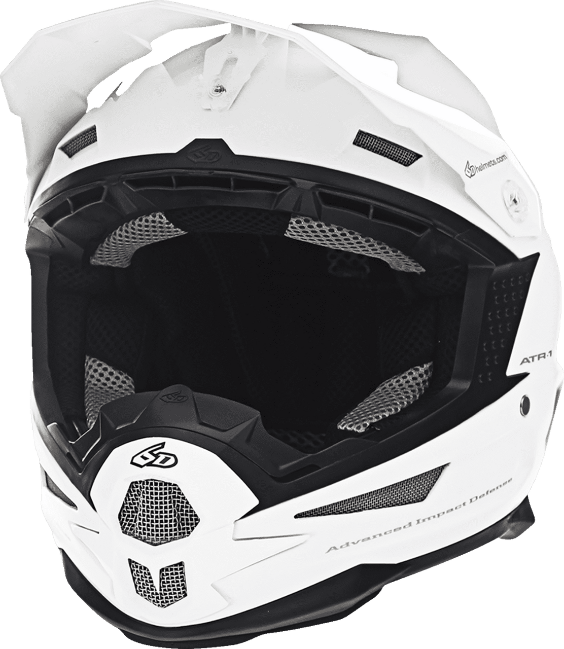 6D-ATR-1-Solid-Off-Road-Helmet-White-side-view