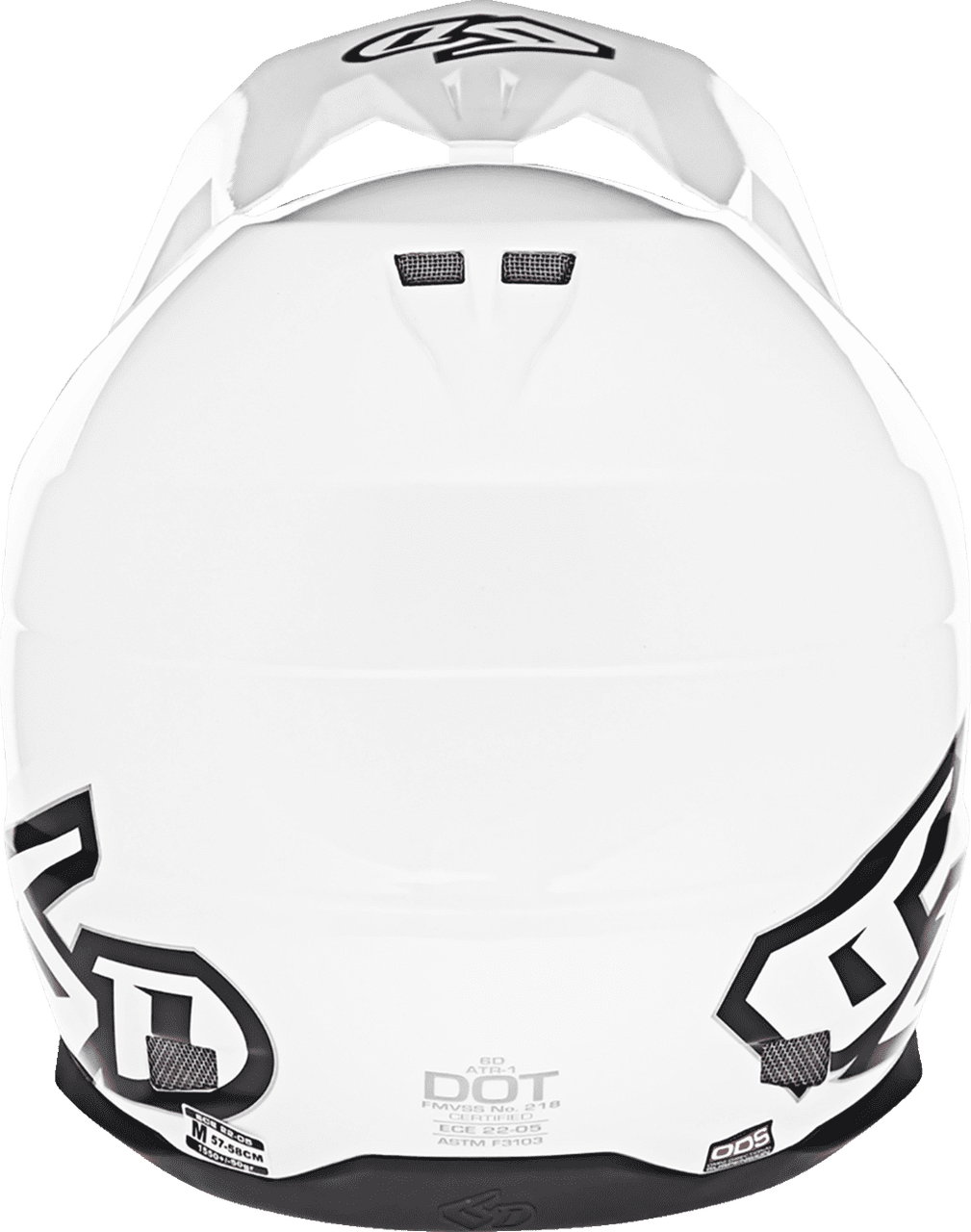 6D-ATR-1-Solid-Off-Road-Helmet-White-back-view