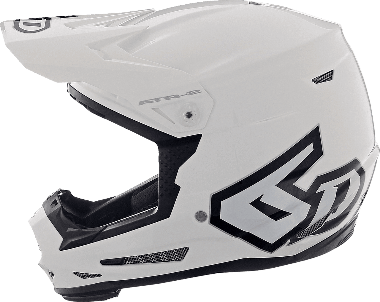 6D-Youth-ATR-2Y-Solid-Off-Road-Helmet-White-side-view