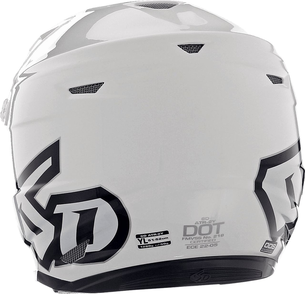 6D-Youth-ATR-2Y-Solid-Off-Road-Helmet-White-back-view