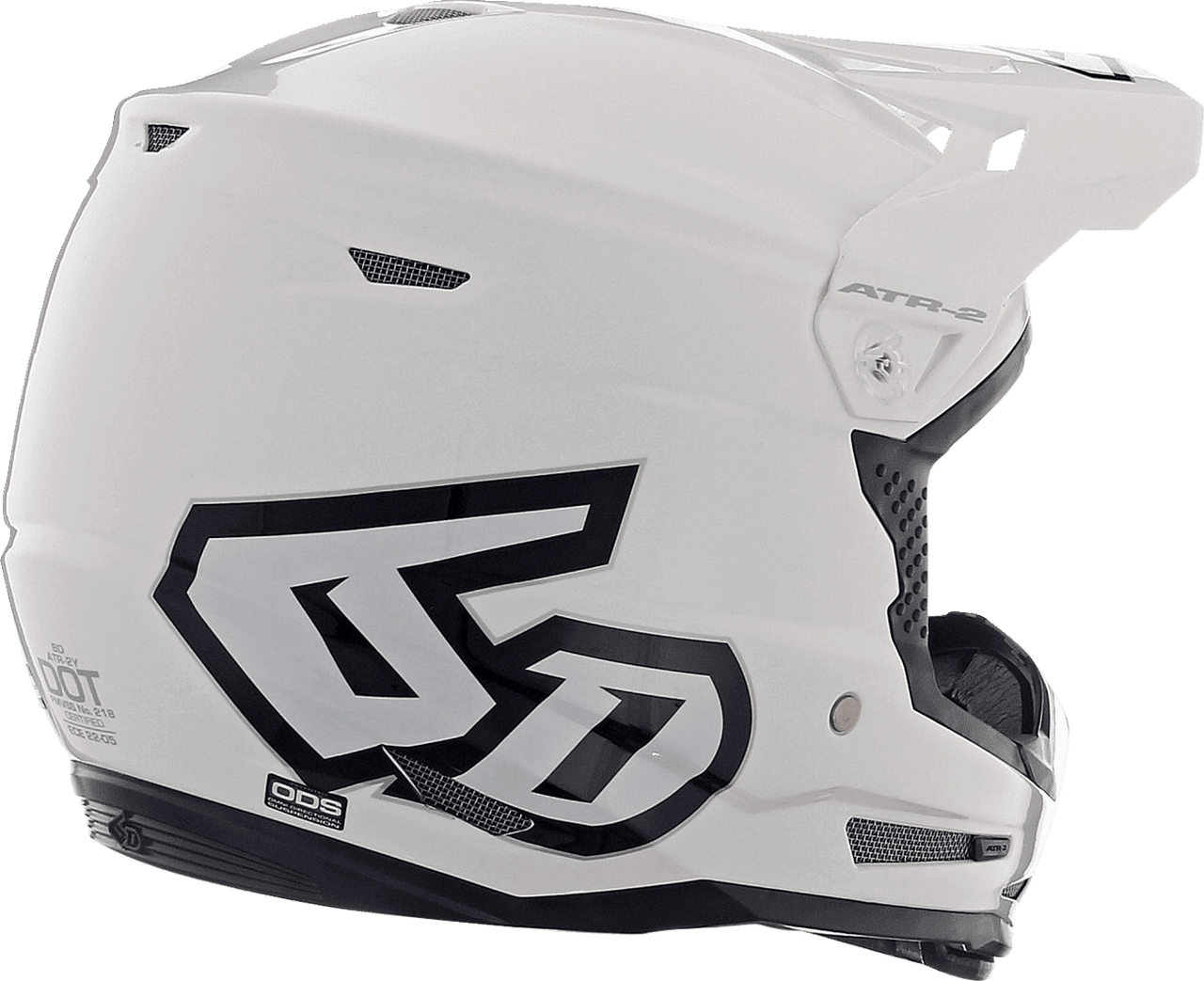 6D-Youth-ATR-2Y-Solid-Off-Road-Helmet-White-back-side-view