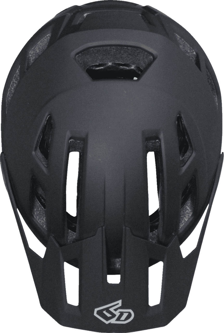 6D-ATB-2T-Ascent-Mountain-Bike-Helmet-Matte-Black-top-view