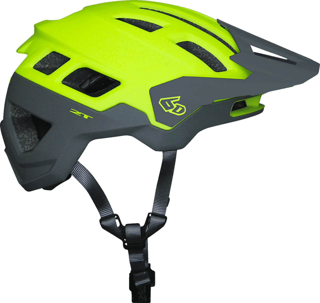 6D-ATB-2T-Ascent-Mountain-Bike-Helmet-Hi-Viz-Grey-main