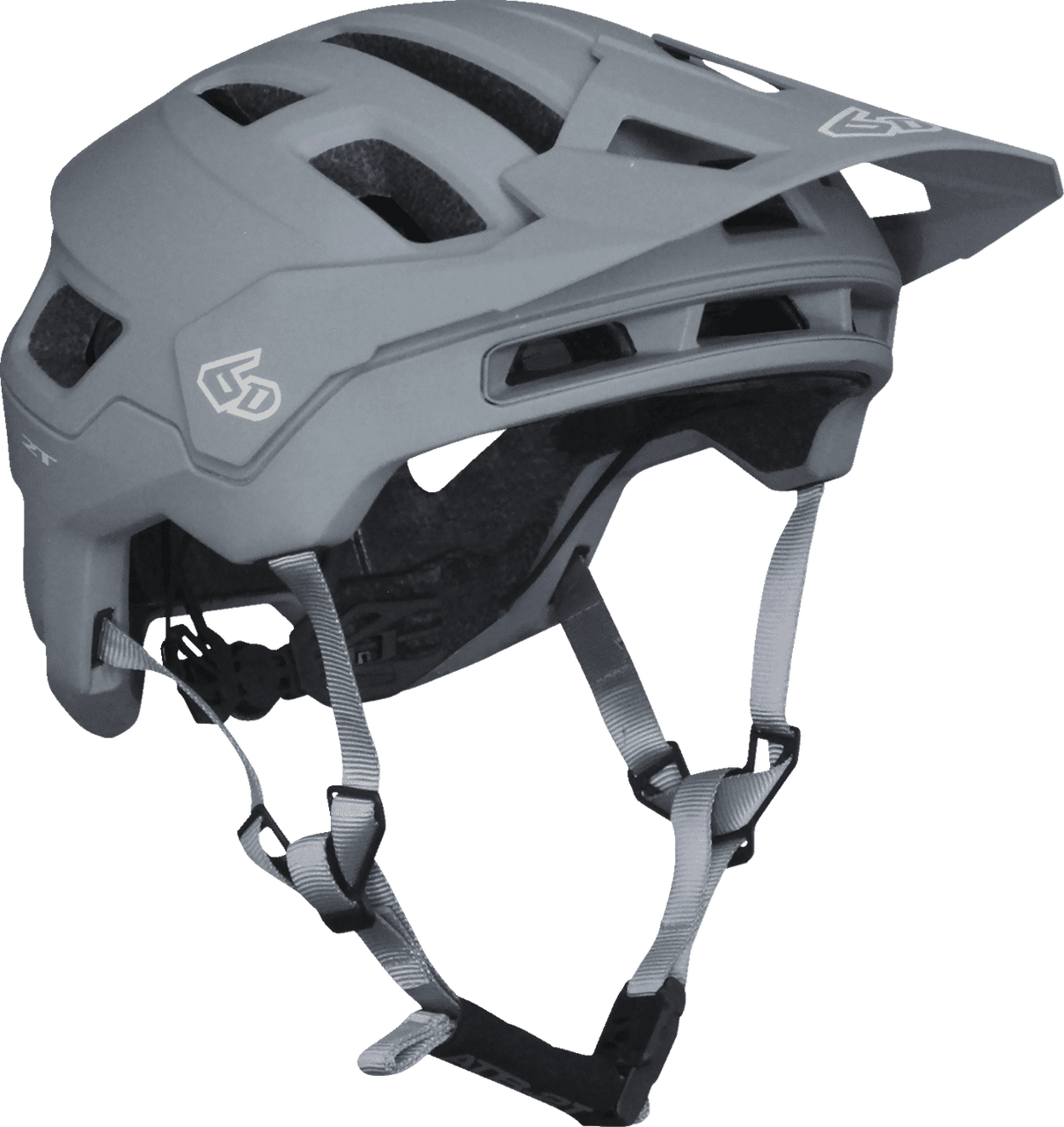 6D-ATB-2T-Ascent-Mountain-Bike-Helmet-Matte-Grey-front-view