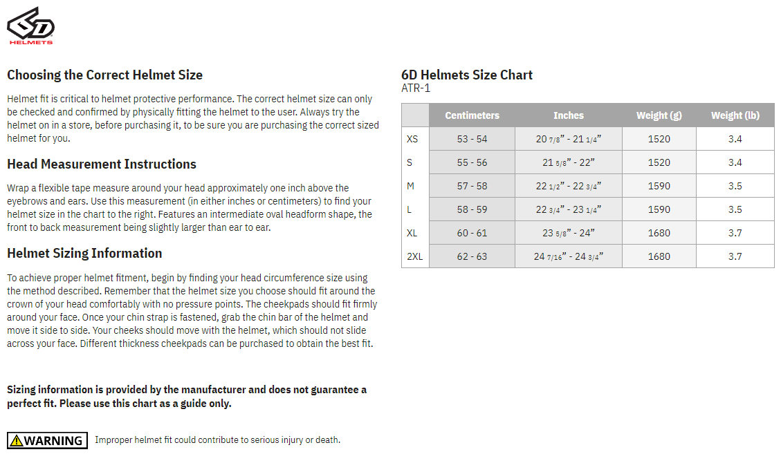 6D-ATR-1-Apex-MX-Offroad-Helmet-size-chart