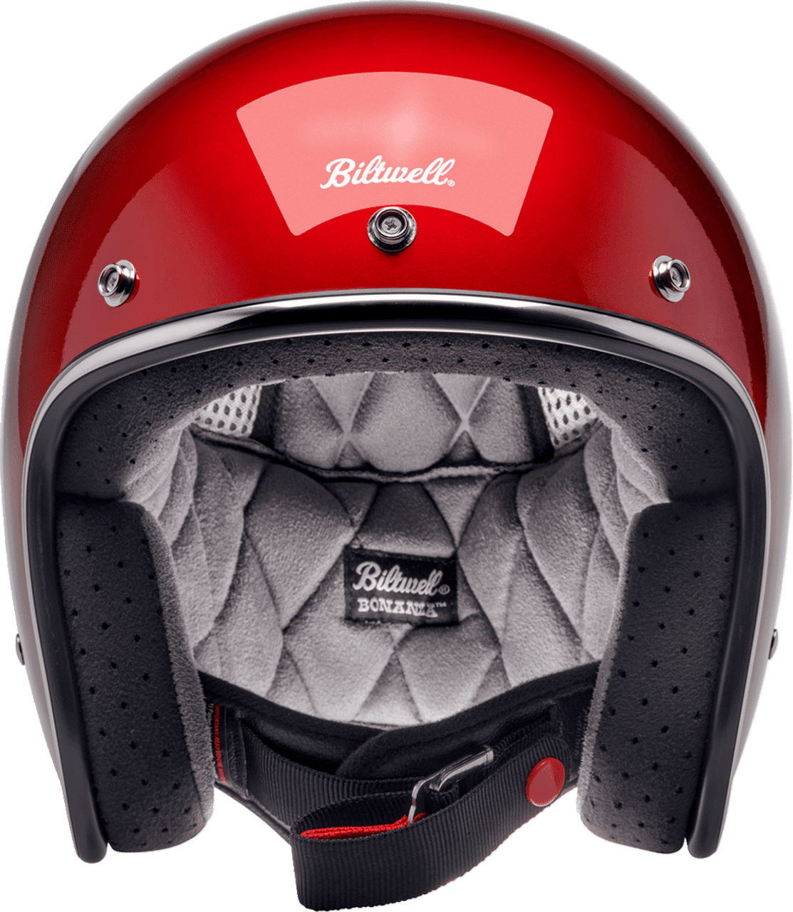 Biltwell-Bonanza-Solid-Open-Face-Motorcycle-Helmet-Red-front-view