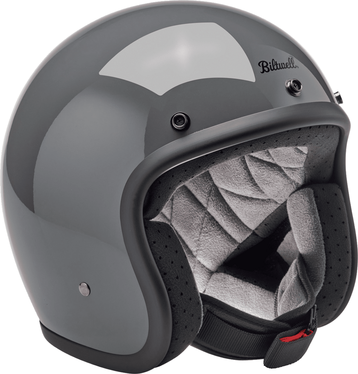 Biltwell-Bonanza-Solid-Open-Face-Motorcycle-Helmet-Grey-side-view