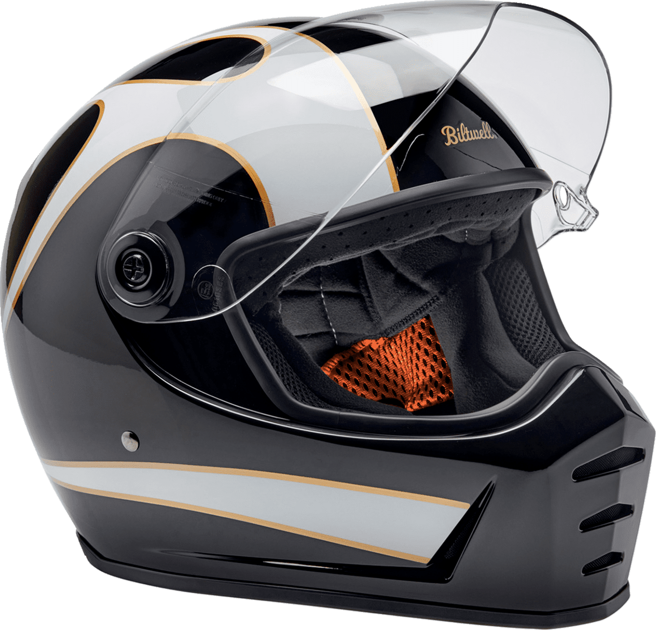 Biltwell-Lane-Splitter-22.06-Black-White-Flames-Full-Face-Motorcycle-Helmet-open-visor