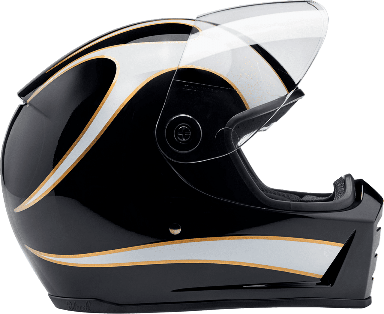 Biltwell-Lane-Splitter-22.06-Black-White-Flames-Full-Face-Motorcycle-Helmet-side-view