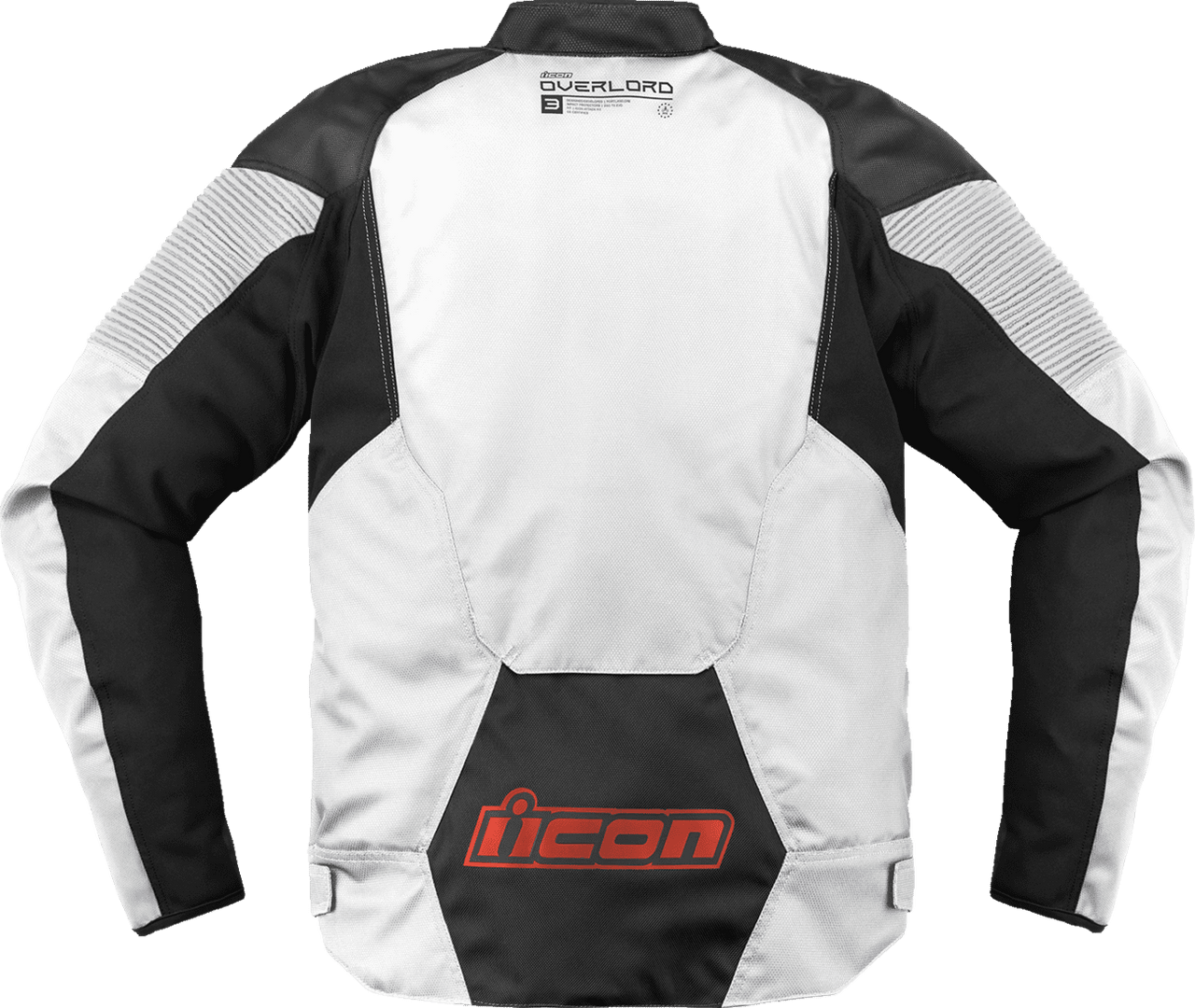 Icon-Mens-Overlord-3-CE-Textile-Motorcycle-Jacket-White-back-view