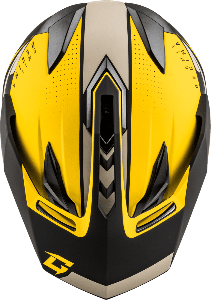 Gmax-GM-11-Decima-Black-Yellow-Full-Face-Motorcycle-Helmet-top-view