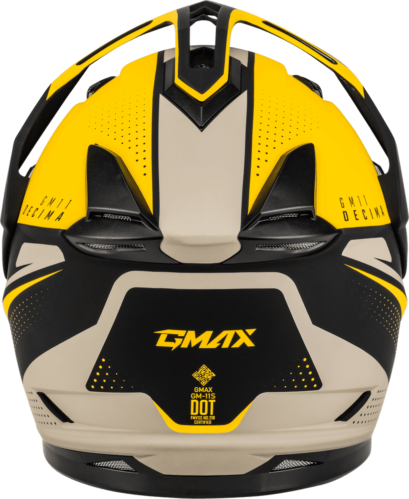 Gmax-GM-11-Decima-Black-Yellow-Full-Face-Motorcycle-Helmet-back-view