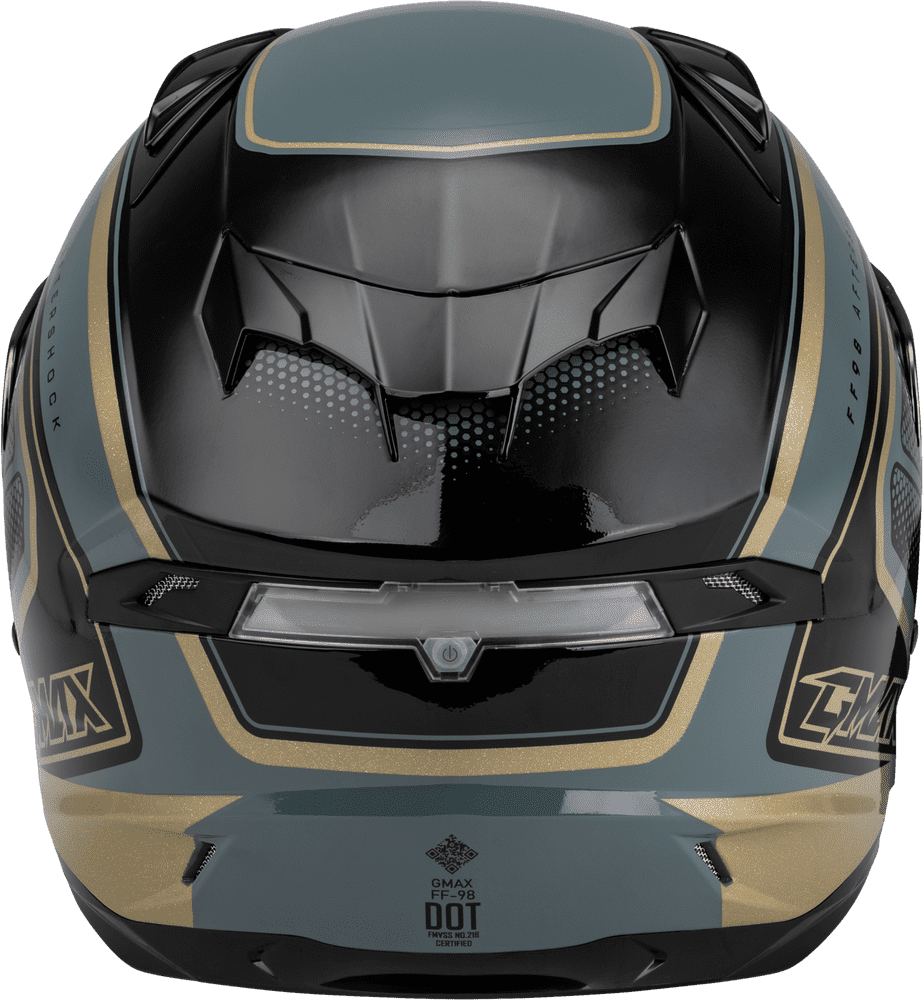 Gmax-FF-98-Aftershock-Grey-Mettallic Gold-Full-Face-Motorcycle-Helmet-back-view