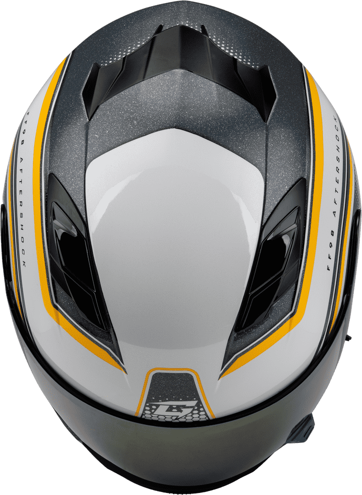 Gmax-FF-98-Aftershock-white-mettallic-silver-Full-Face-Motorcycle-Helmet-top-view