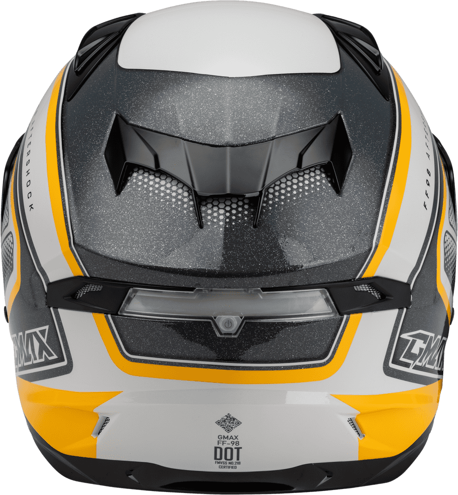 Gmax-FF-98-Aftershock-white-mettallic-silver-Full-Face-Motorcycle-Helmet-back-view