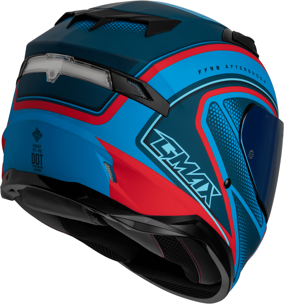 Gmax-FF-98-Aftershock-Matte-Blue-Red-Full-Face-Motorcycle-Helmet-back-side-view