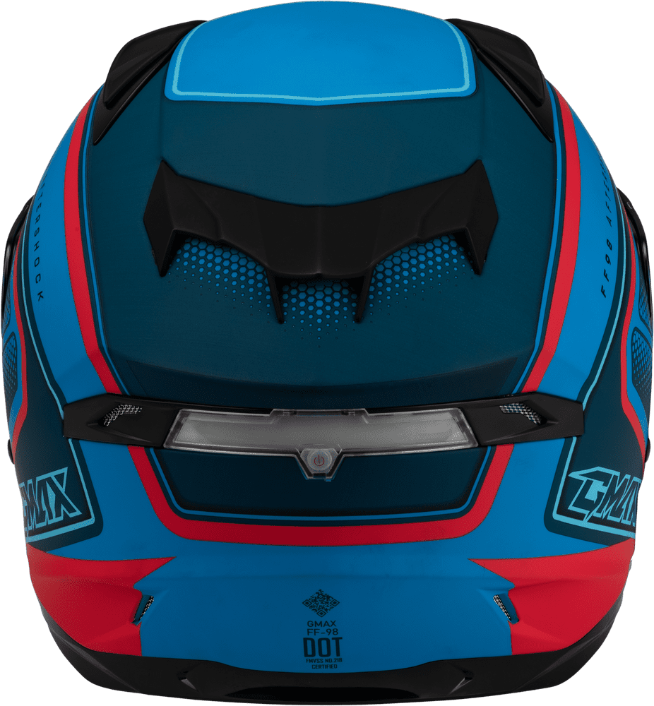 Gmax-FF-98-Aftershock-Matte-Blue-Red-Full-Face-Motorcycle-Helmet-back-view