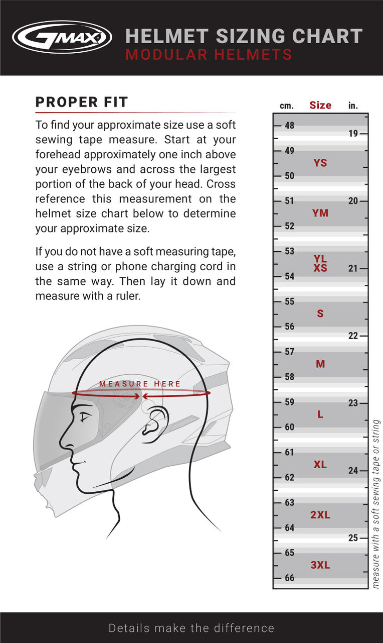 Gmax-MD-01-Volta-Red-Metallic-Modular-Motorcycle-Helmet-size chart